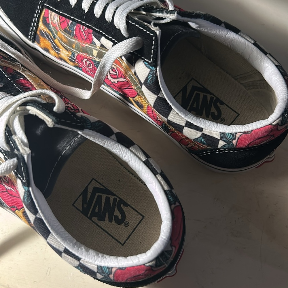 Vans Old Skool Rose Animal Check Sneakers M8.5 W10 - Picture 5 of 11